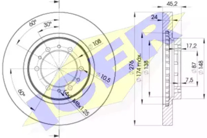 Тормозной диск (ICER: 78BD8716-2)