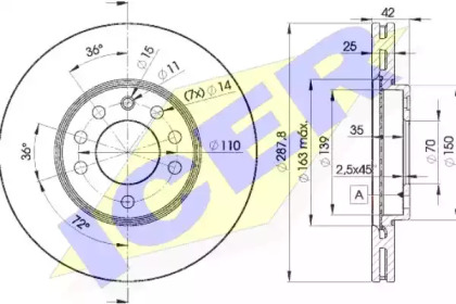 Тормозной диск (ICER: 78BD9043-2)