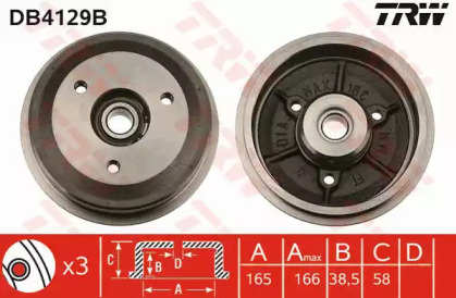 Тормозный барабан (TRW: DB4129B)