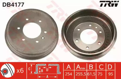 Тормозный барабан (TRW: DB4177)