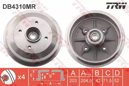 Тормозный барабан (TRW: DB4310MR)