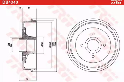 Тормозный барабан (TRW: DB4340)