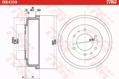 Тормозный барабан (TRW: DB4359)