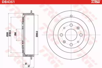 Тормозный барабан (TRW: DB4361)