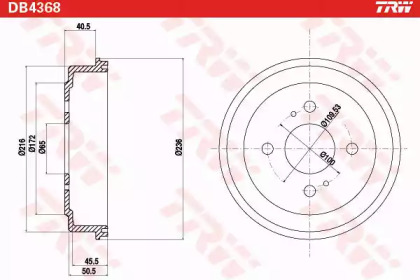 Тормозный барабан (TRW: DB4368)