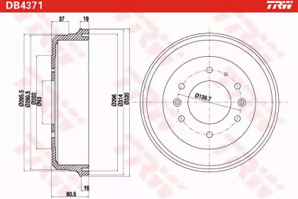 Тормозный барабан (TRW: DB4371)