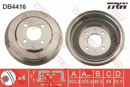 Тормозный барабан (TRW: DB4416)