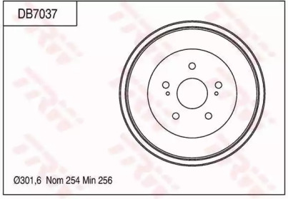 Тормозный барабан (TRW: DB7037)