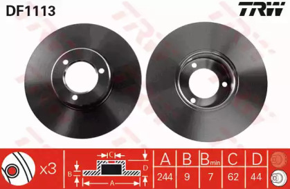 Тормозной диск (TRW: DF1113)