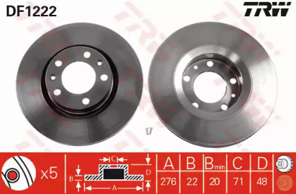 Тормозной диск (TRW: DF1222)