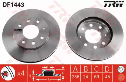 Тормозной диск (TRW: DF1443)