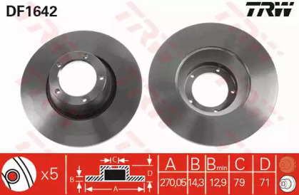 Тормозной диск (TRW: DF1642)