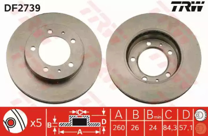 Тормозной диск (TRW: DF2739)