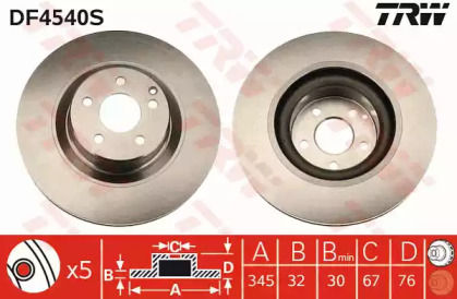 Тормозной диск (TRW: DF4540S)