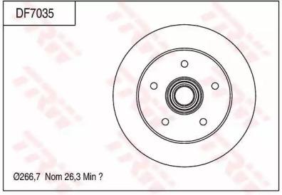 Тормозной диск (TRW: DF7035)