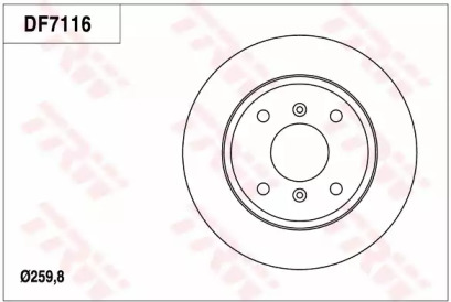 Тормозной диск (TRW: DF7116)