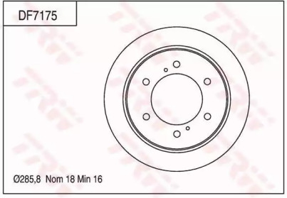 Тормозной диск (TRW: DF7175)