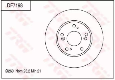 Тормозной диск (TRW: DF7198)