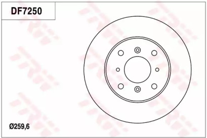 Тормозной диск (TRW: DF7250)