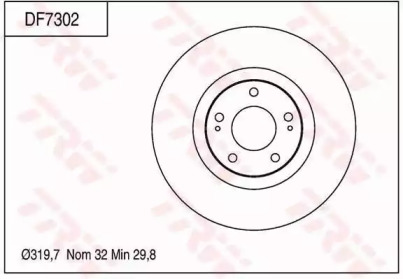Тормозной диск (TRW: DF7302)