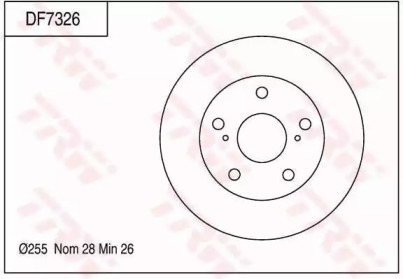 Тормозной диск (TRW: DF7326)