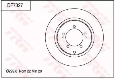 Тормозной диск (TRW: DF7327)