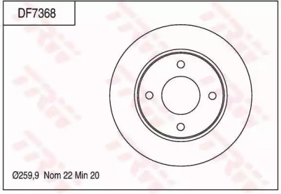 Тормозной диск (TRW: DF7368)