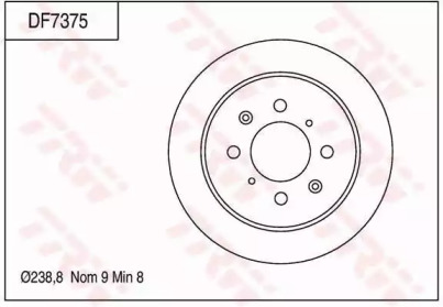 Тормозной диск (TRW: DF7375)