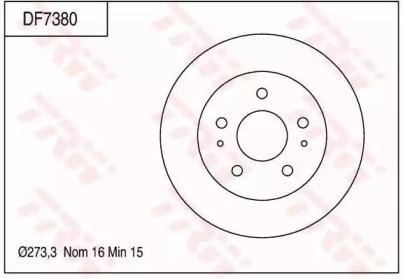 Тормозной диск (TRW: DF7380)