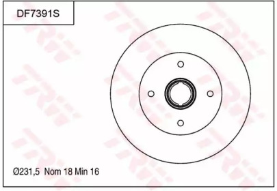 Тормозной диск (TRW: DF7391S)
