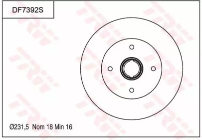 Тормозной диск (TRW: DF7392S)