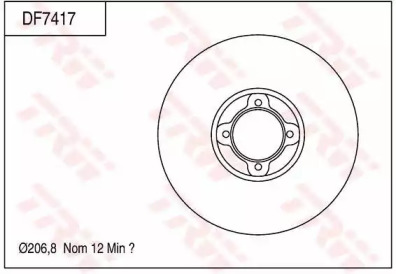 Тормозной диск (TRW: DF7417)