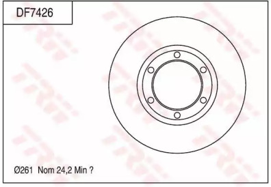 Тормозной диск (TRW: DF7426)