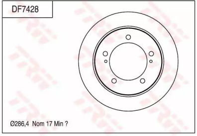 Тормозной диск (TRW: DF7428)