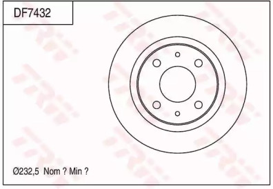 Тормозной диск (TRW: DF7432)