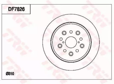 Тормозной диск (TRW: DF7826)