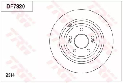 Тормозной диск (TRW: DF7920)
