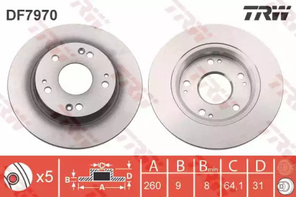 Тормозной диск (TRW: DF7970)