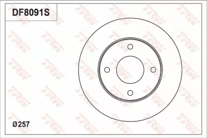 Тормозной диск (TRW: DF8091S)