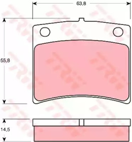 Комплект тормозных колодок (TRW: GDB1011)
