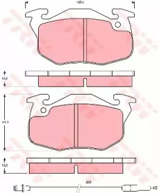 Комплект тормозных колодок (TRW: GDB1079)