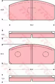 Комплект тормозных колодок (TRW: GDB110)