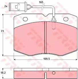 Комплект тормозных колодок (TRW: GDB1111)