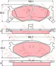 Комплект тормозных колодок (TRW: GDB1157)