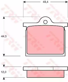 Комплект тормозных колодок (TRW: GDB129)