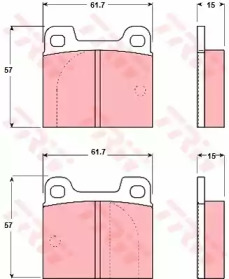 Комплект тормозных колодок (TRW: GDB142)