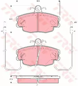 Комплект тормозных колодок (TRW: GDB1428)