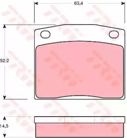 Комплект тормозных колодок (TRW: GDB171)