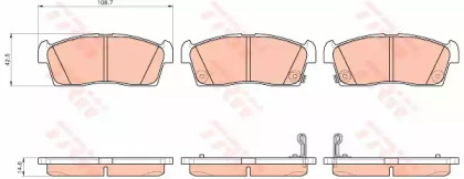 Комплект тормозных колодок (TRW: GDB1940)