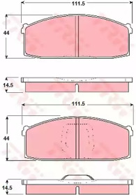 Комплект тормозных колодок (TRW: GDB213)